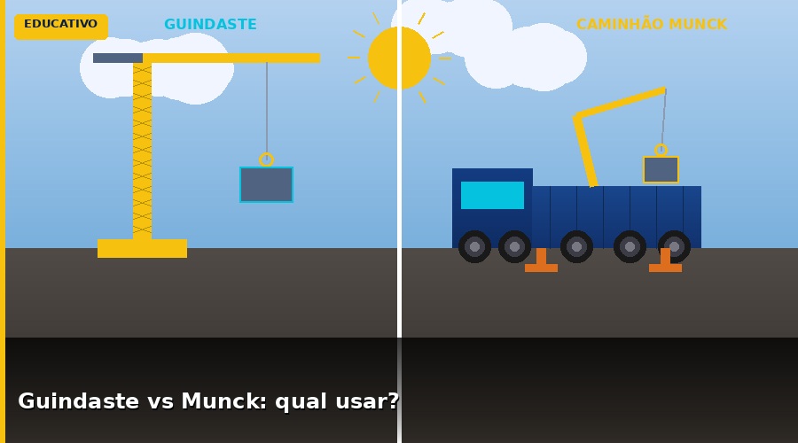 Qual a diferença entre guindaste e caminhão munck?